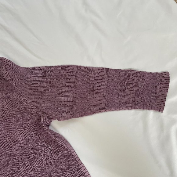 Pile Ou Face Paris Dusty Rose/Mauve Crinkle Shirt - Picture 6 of 11